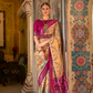 Classic Patola Printed Saree Enhanced with Contrast Zari Border