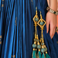 Blue Silk Foil Print Readymade Lehenga Choli for Ceremonial Wear - LaVante Fashion