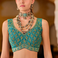 Blue Silk Foil Print Readymade Lehenga Choli for Ceremonial Wear - LaVante Fashion