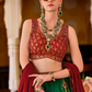 Green Silk Foil Print Readymade Lehenga Choli for Ceremonial Wear - LaVante Fashion