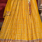Yellow Silk Foil Print Readymade Lehenga Choli for Ceremonial Wear - LaVante Fashion