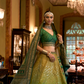 Green Gradient Beauty Silk Lehenga - LaVante Fashion
