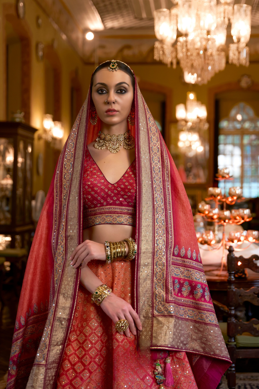 Majestic Magenta Pink Designer Silk Lehenga - LaVante Fashion