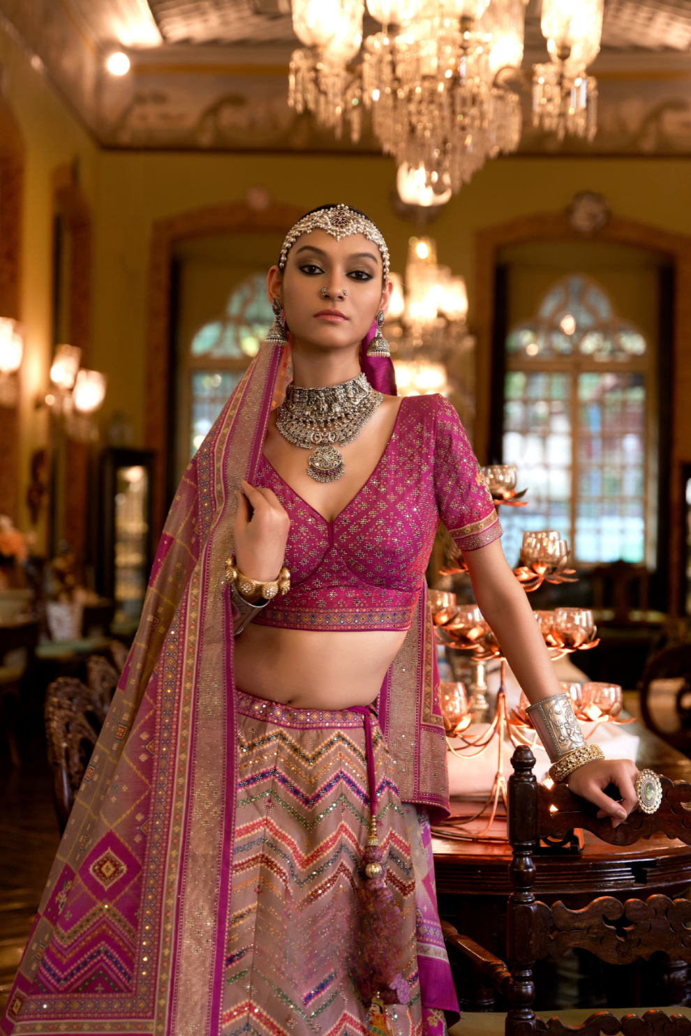 Radiant Pink Silk Lehenga For Special Occasions - LaVante Fashion