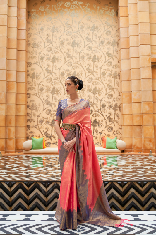 Lustrous Kanjivaram Saree with Authentic Silk and Zari Work