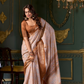 Soft Dola Silk Saree with Foil Print and Dusty Tone Matching - LaVante Fashion