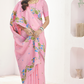 Soft Linen Saree with Natural Texture and Elegant Drape - LaVante Fashion