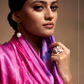 Glamorous Soft Satin Saree Adorned with Contemporary Digital Art