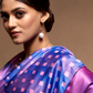 Glamorous Soft Satin Saree Adorned with Contemporary Digital Art