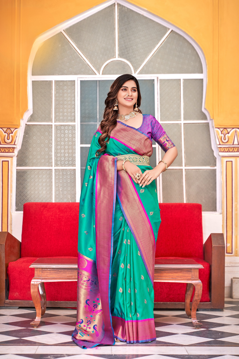 Soft Peshwai Paithani Silk Saree