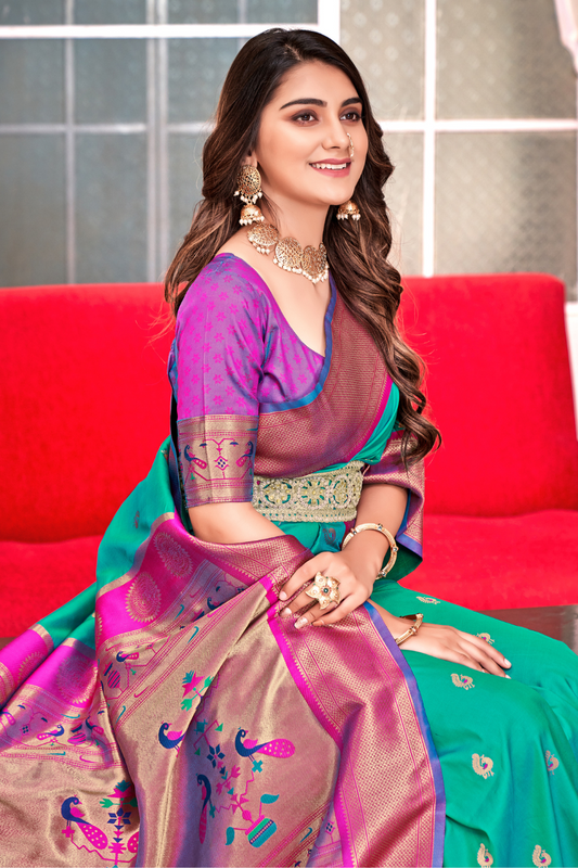 Soft Peshwai Paithani Silk Saree