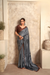 Glossy Soft Satin Fabric with Contemporary Digital Design