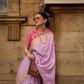 Soft Silk Saree with Elegant Handloom Weaving Design