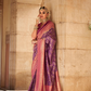 Premium Vichitra Silk Saree with Traditional Banarasi Woven Patterns