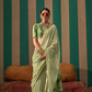Graceful Spun Silk Saree with Handloom Weaving