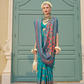 Handwoven Banarasi Silk Saree with Meenakari Kashmiri Designs