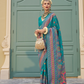Handwoven Banarasi Silk Saree with Meenakari Kashmiri Designs