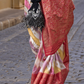 Graceful Aqua Effect Saree in Viscose Polyester Silk Fabric