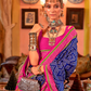 Super Polyester Viscose Silk Saree with Traditional Patola Design - LaVante Fashion