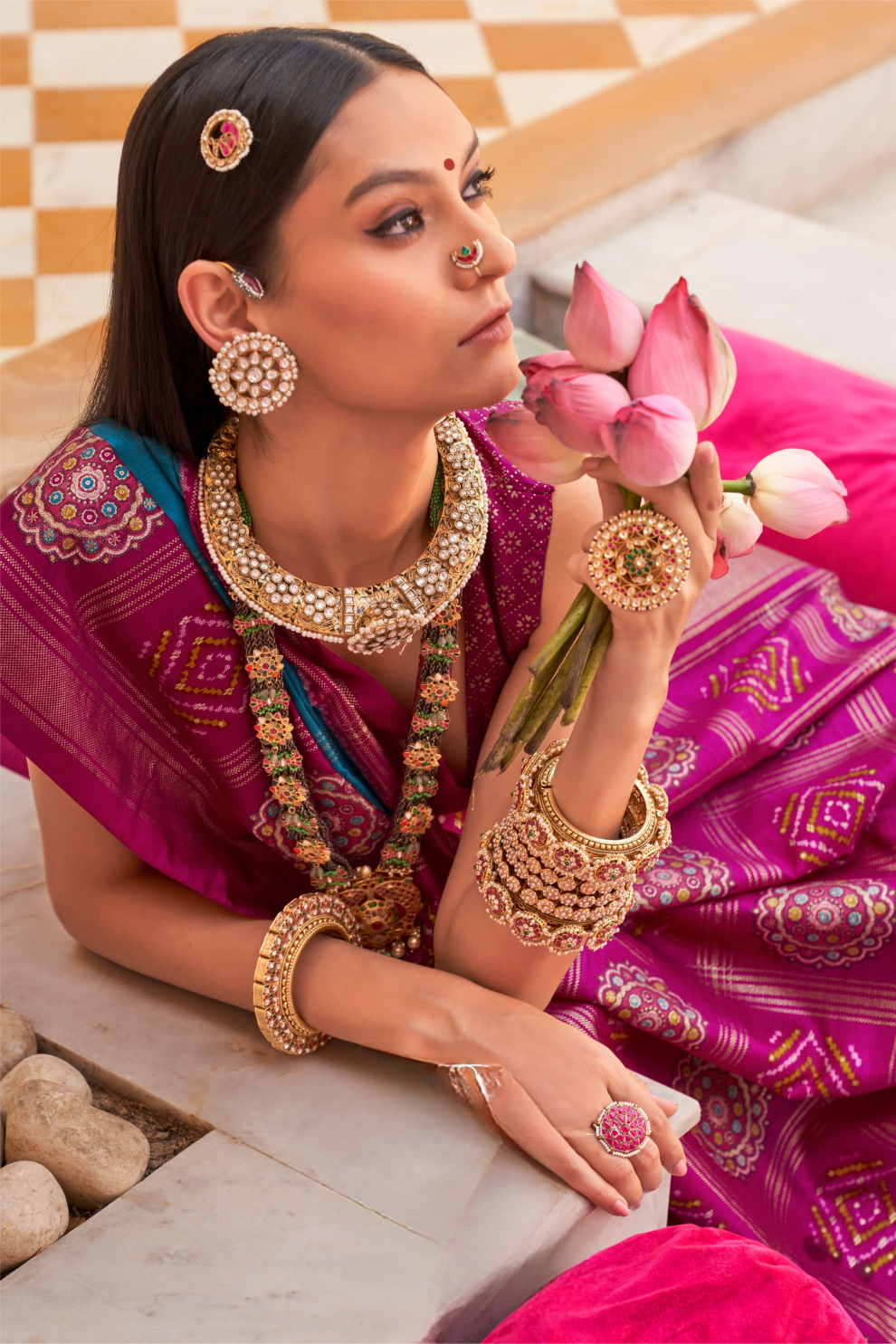 Classic Patola Motif Silk Saree for Festive Occasions
