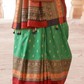 Kanjivaram Style Silk Saree with Designer Brooch and Clutch