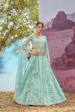 LAVANTEFASHIONSeagreenOrganzaSequinsembroiderySemi-StitchedLehengacholi_Dupatta_2 - LaVante Fashion