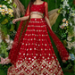 Graceful Georgette Lehenga Choli Featuring a Draped Attached Dupatta