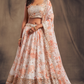Bridal Organza Lehenga Choli with Detailed Floral Embroidery