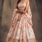 Bridal Organza Lehenga Choli with Detailed Floral Embroidery
