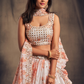 Bridal Organza Lehenga Choli with Detailed Floral Embroidery