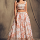 Bridal Organza Lehenga Choli with Detailed Floral Embroidery