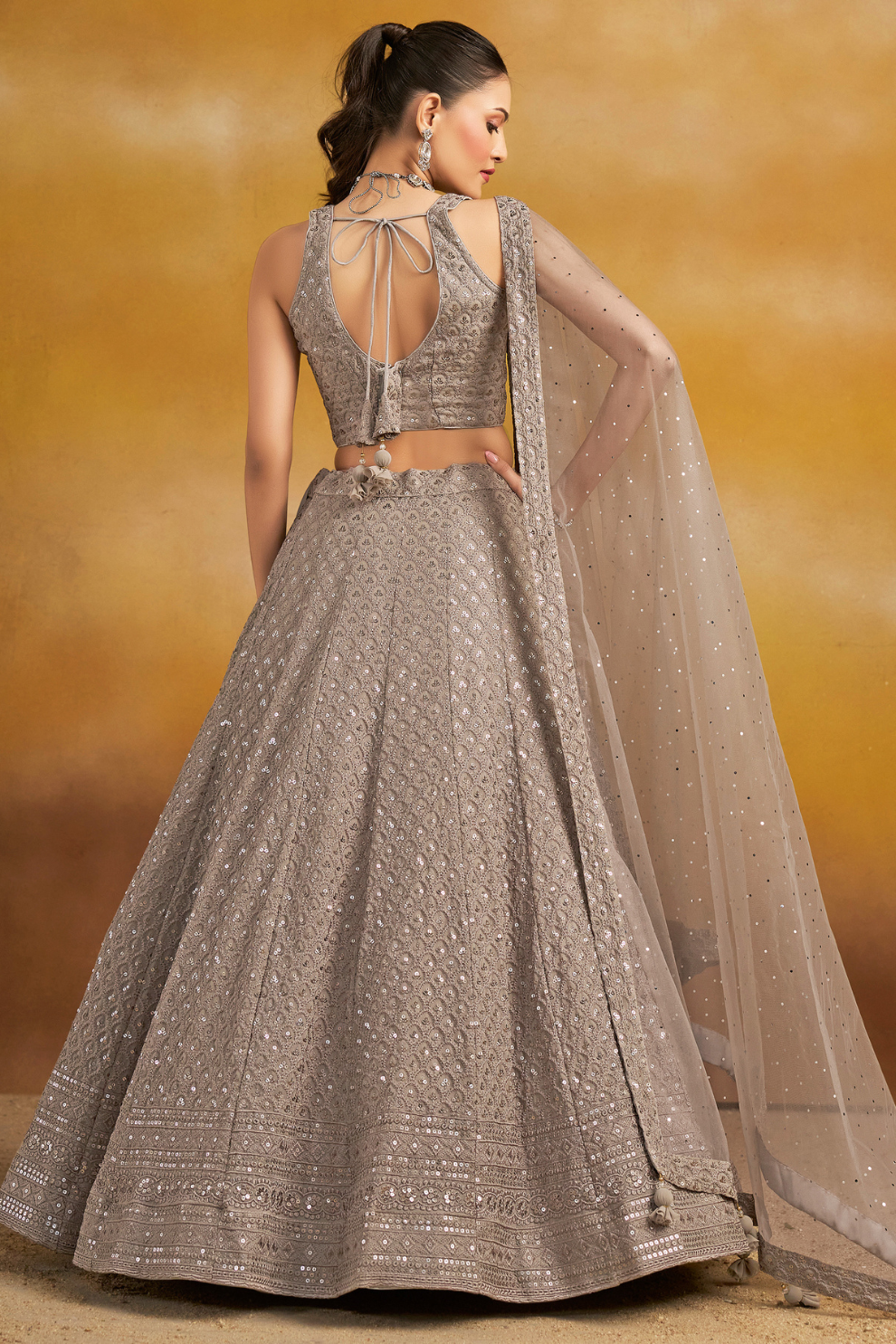 Ornate Thread and Sequin Embroidered Festive Lehenga Choli