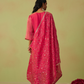 Elegant Pink Shimmer Organza Salwar Kameez Set