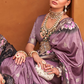 Banarasi Printed Silk Saree with Traditional Zari Highlights