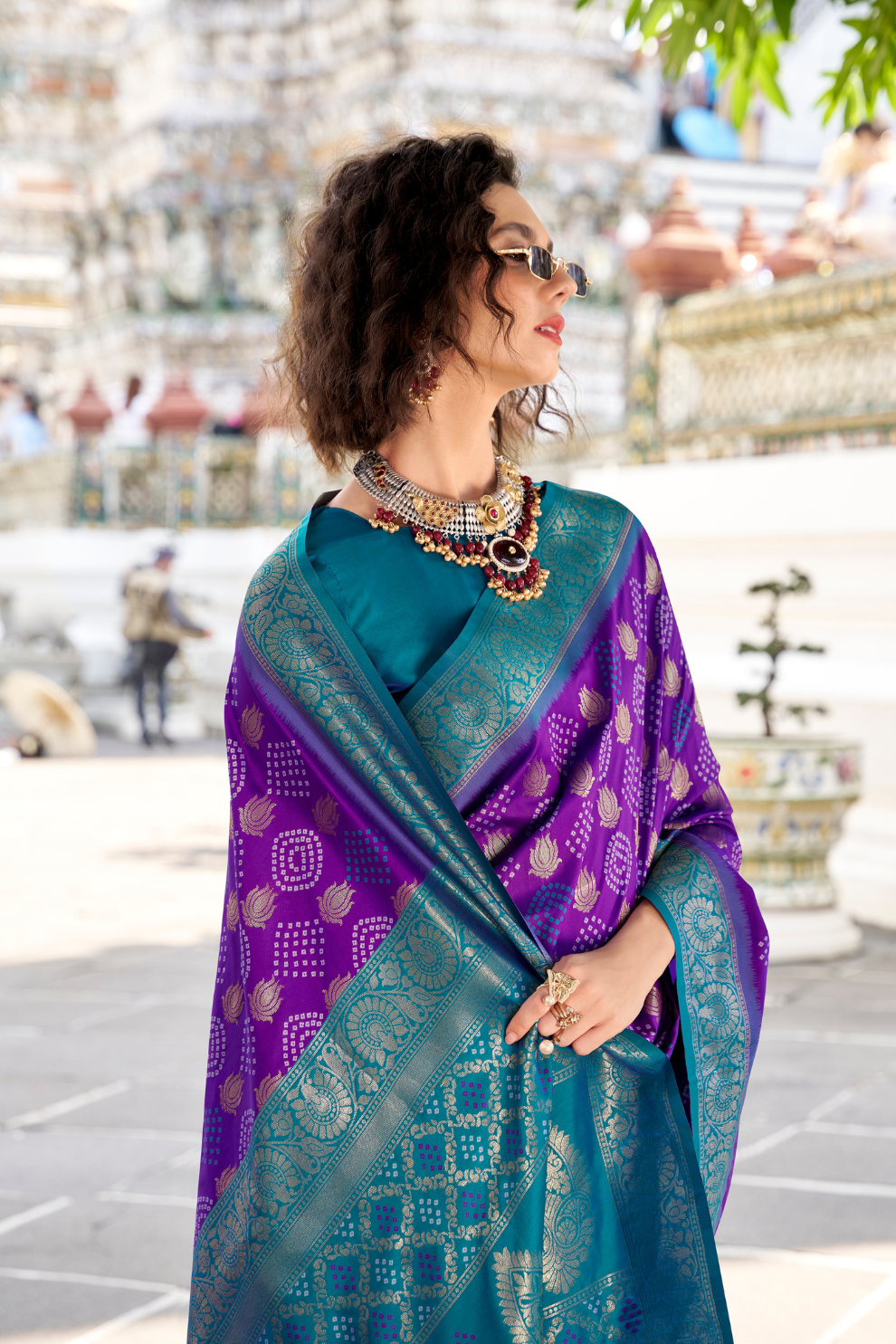 Soft Banarasi Bandhani Silk Saree with Traditional Weaving - LaVante Fashion
