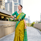 Soft Banarasi Silk Saree with Traditional Ikkat Weaving - LaVante Fashion
