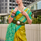 Soft Banarasi Silk Saree with Traditional Ikkat Weaving - LaVante Fashion