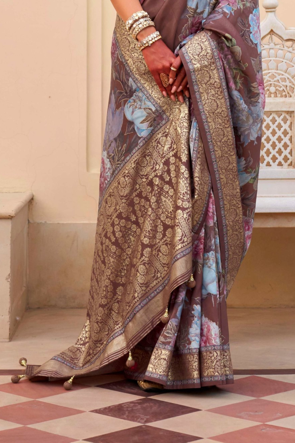 Elegant Digital Printed Art Silk Saree for Festive Occasions