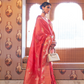 Banarasi Zari Saree with Floral Woven Design Elegance