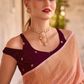 Elegant Tissue Linen Drape with Rich Velvet Contrast Blouse - LaVante Fashion