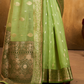Tissue Silk Saree with Striking Contrast Border