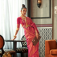 Traditional Kanjivaram Silk Saree with Rich Zari Weaving