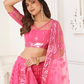 Glamorous Party Wear Lehenga in Butterfly Net with Embroidery Work