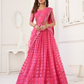 Glamorous Party Wear Lehenga in Butterfly Net with Embroidery Work