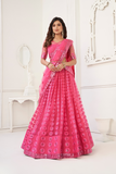LAVANTEFASHIONTONETOTONETHREADWORKANDSEQUENCEWORKEMBROIDERYINLEHENGAANDSAMEWORKINDUPATTAANDBLOUSEWITHREADYMADEFANCYLACE_3 - LaVante Fashion