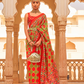 Classic Tussar Silk Saree with Ethnic Print Detailing