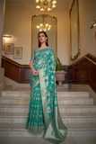 LAVANTEFASHIONTWO-TONEHANDLOOMORGANZAWEAVINGSAREES_3 - LaVante Fashion