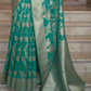 Organza Handloom Saree with Intricate Zari Weaving
