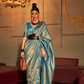 Two-Tone Handloom Woven Silk Saree with Subtle Zari Accents