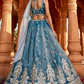 Designer Tissue Lehenga Choli with Sequin Embroidery and Coordinated Dupatta